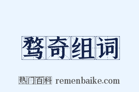 骛奇组词是什么意思的图片